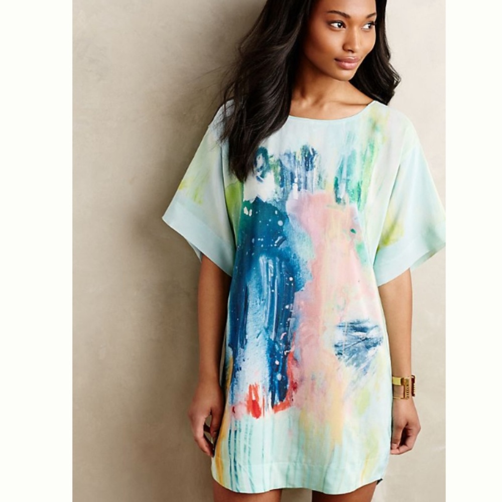 HOST PICK! 🤩 Anthropologie Painted Silk Dress